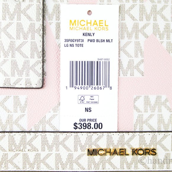 NEW Michael Kors Kenly Large Graphic Blush North South Tote Shoulder Handbag - Picture 3 of 9